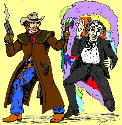 Butch Winters slaying a vampire