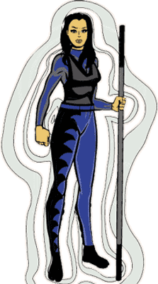 Hoshi in 'superhero' costume