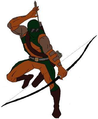 Longbow in his new duds