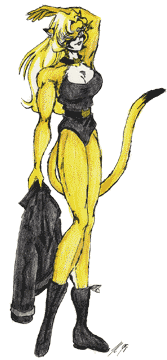 la Lionne Noire having removed her jacket