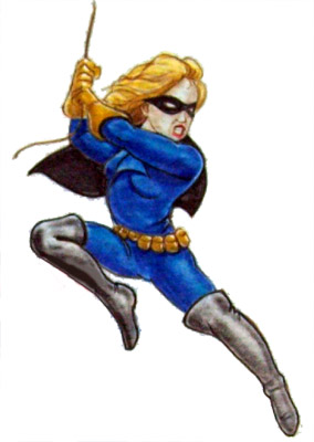 Shrike swinging through the air