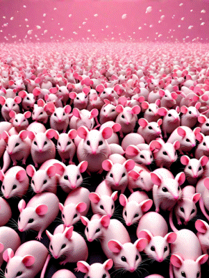 The mice... they're glowing!